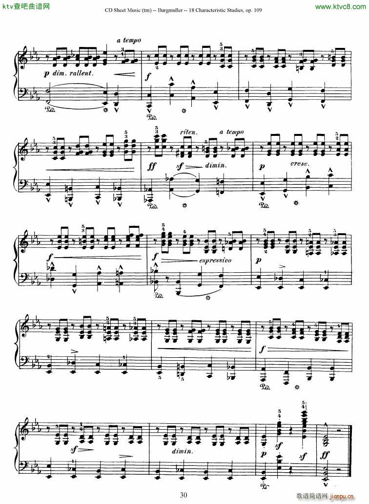 Burgmuller 18 characteristic studies op109(����V)30