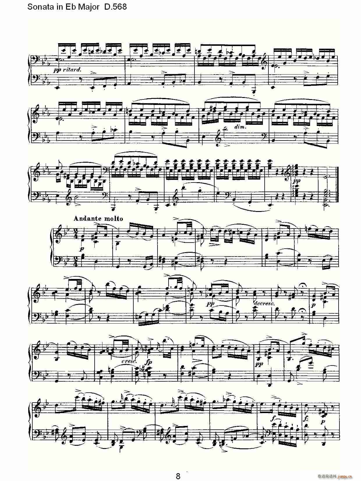 Sonata in Eb Major D.568(ʮ�ּ�����)8