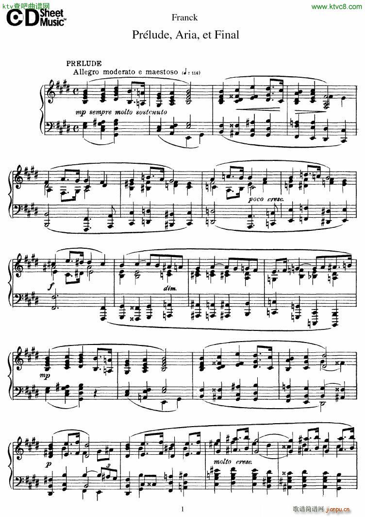 Franck Pr��lude Aria et Final(����V)1