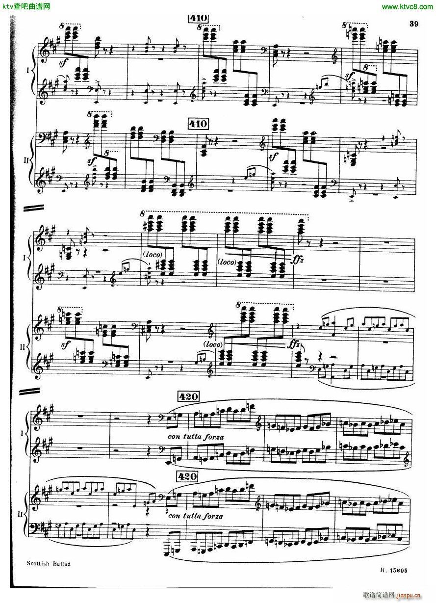 Britten Scottish Ballad op 26 arr for 2 pianos(����V)40