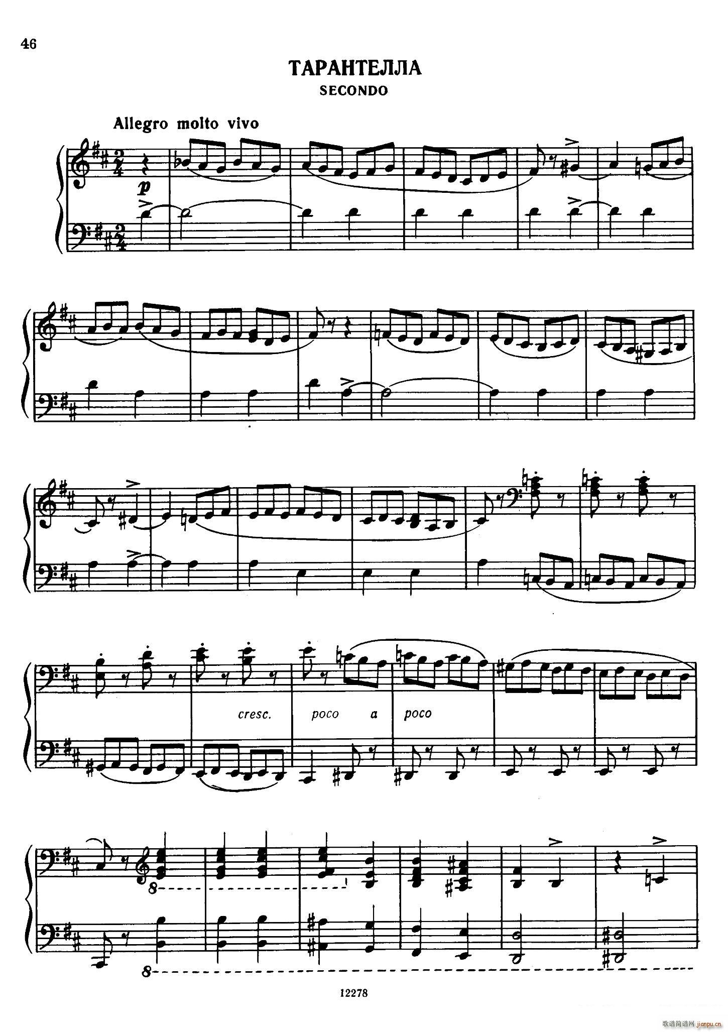 Tarantella in D Major D���{���m̩������ ����(li��n)��(����V)1