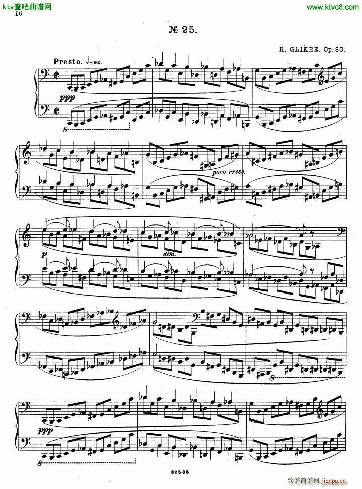 Gliere 25 Preludes op30 Book5(����V)14