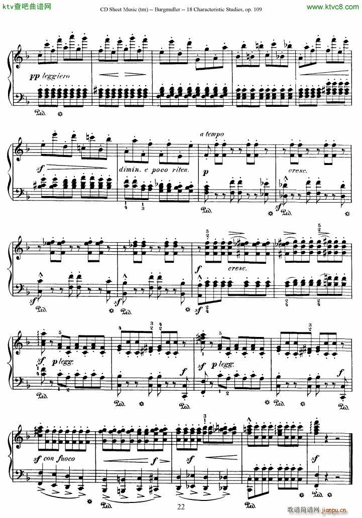 Burgmuller 18 characteristic studies op109(����V)22