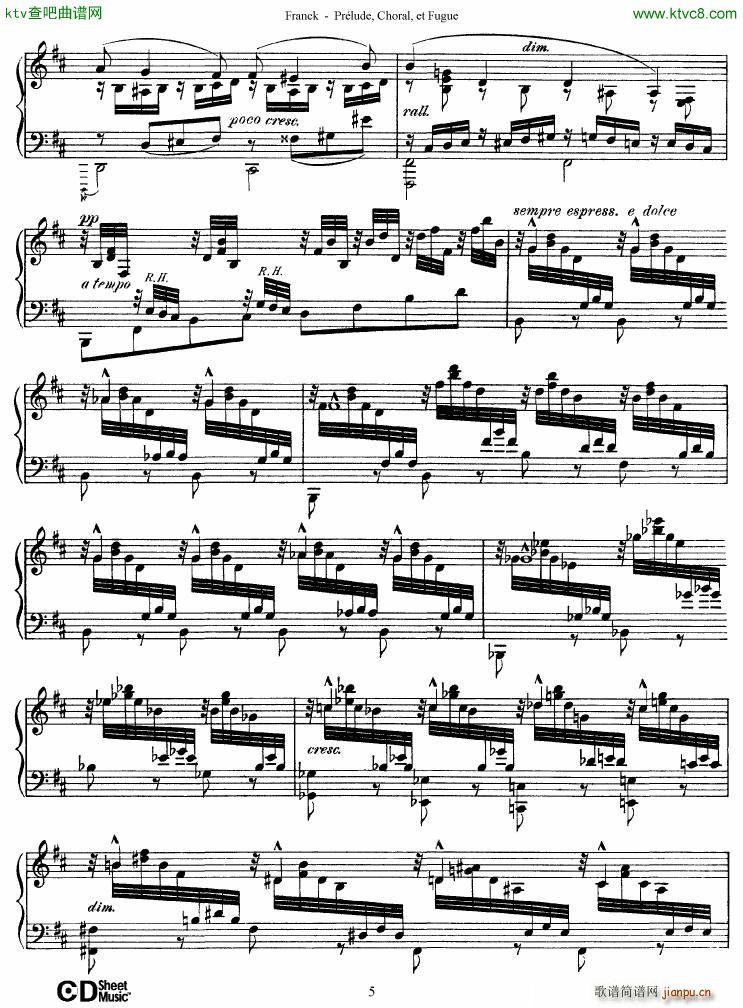 Franck Pr��lude Choral et Fugue(����V)5
