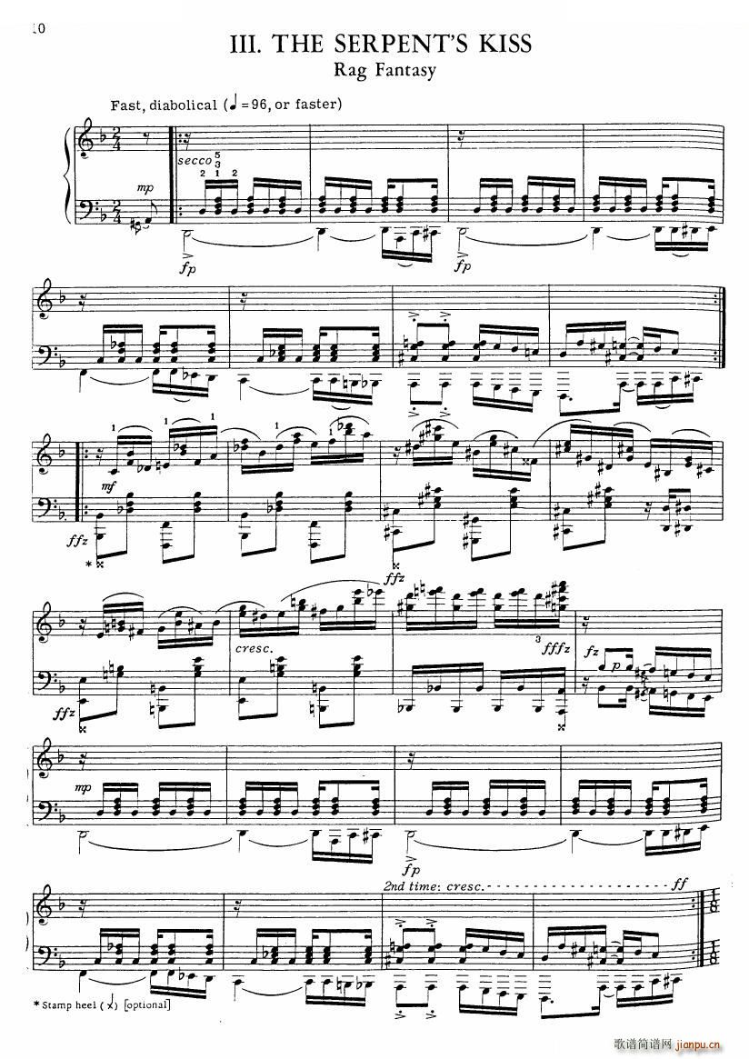 Garden of Eden 4 Rags for Piano(����V)11
