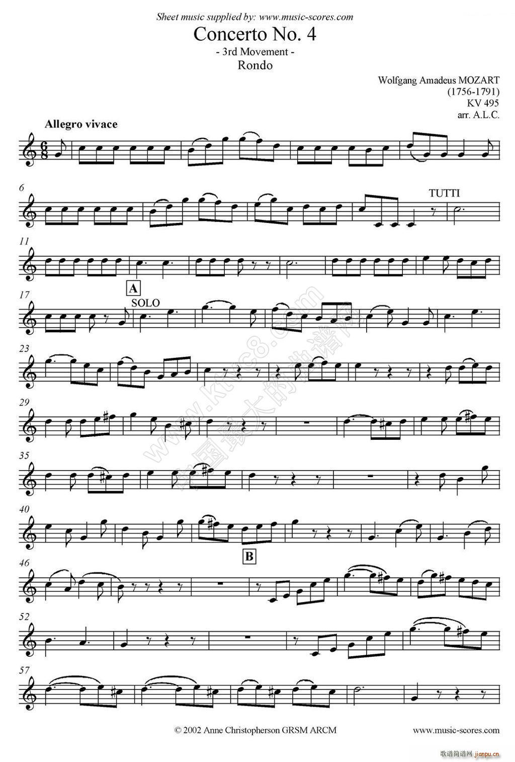 Mozart Concerto KV495 No 4 3st Rondo ������ �ϵ����_��˹(ʮ�ּ�����)1