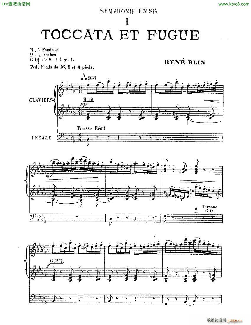 Blin Rene Symphonie mvt 1 solo organ(����V)1