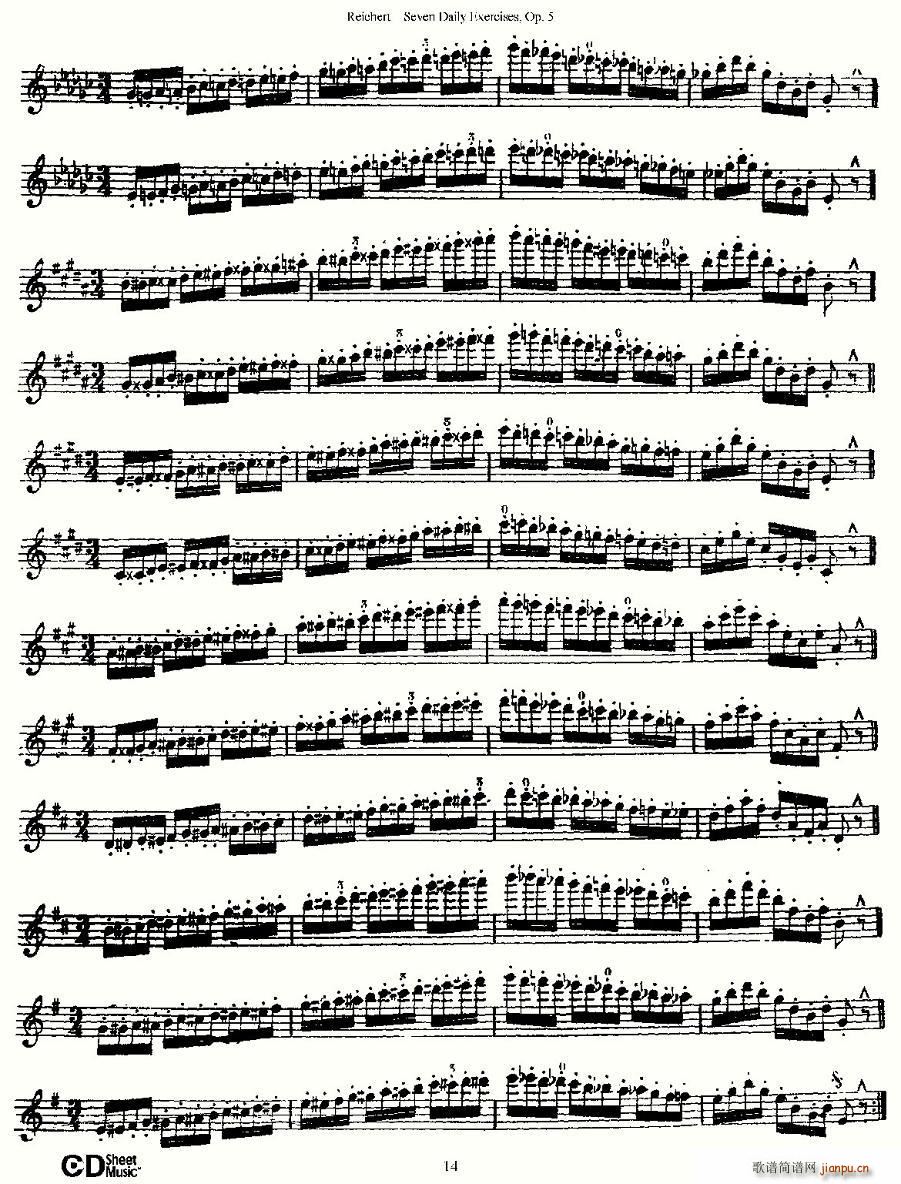 Seven Daily Exercises, Op.5(ʮ�ּ�����)14