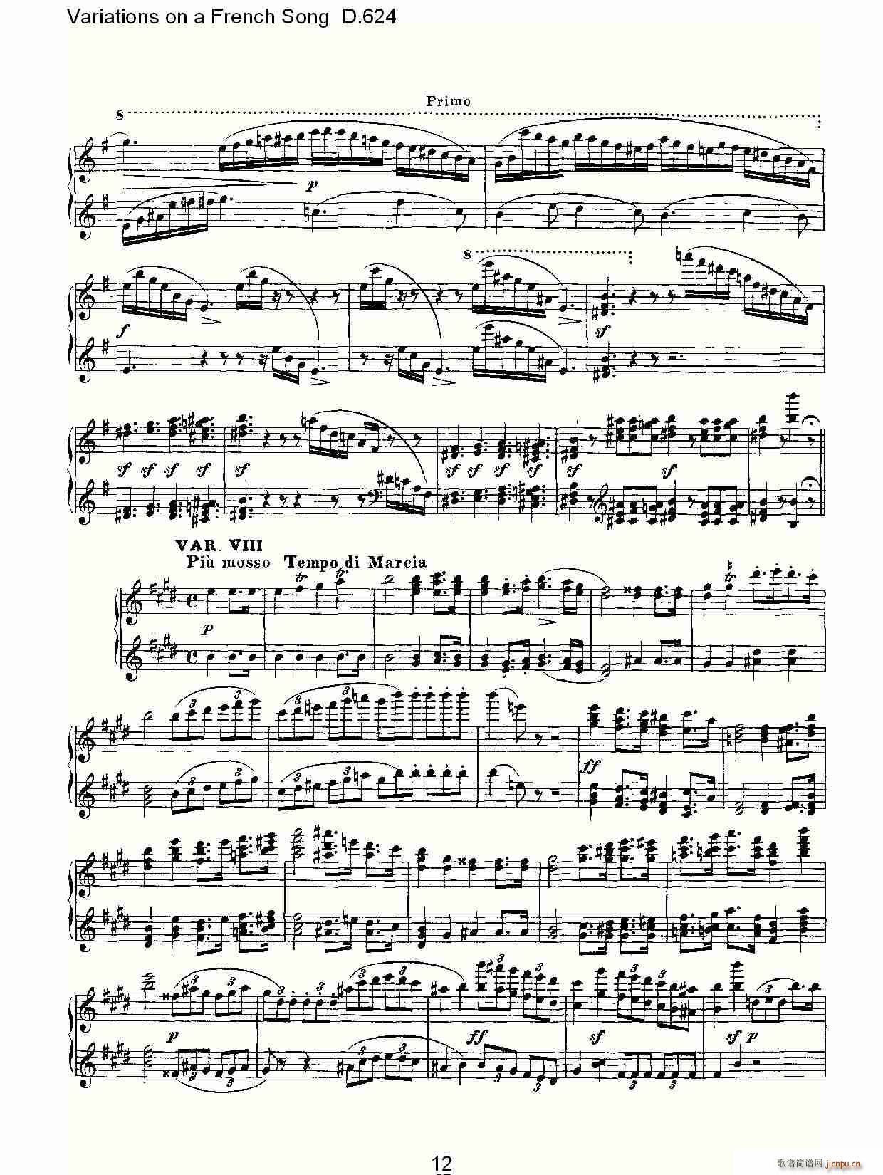Variations on a French Song D.624(ʮ�ּ�����)12