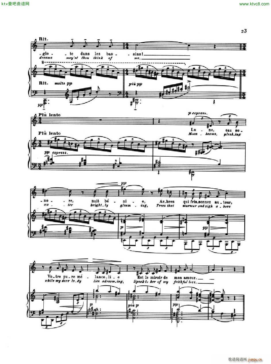 Debussy Po��mes de Baudelaire 3 Le Jet d Eau(����V)8