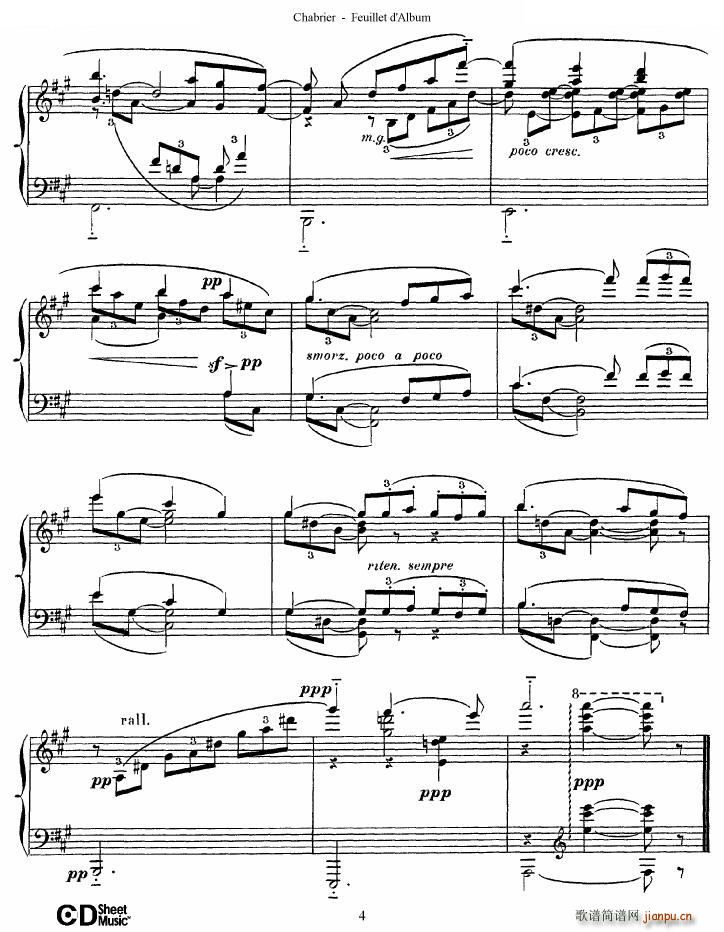 Chabrier Feuillet d lbum Feuillet d lbum(ʮ�ּ�����)5