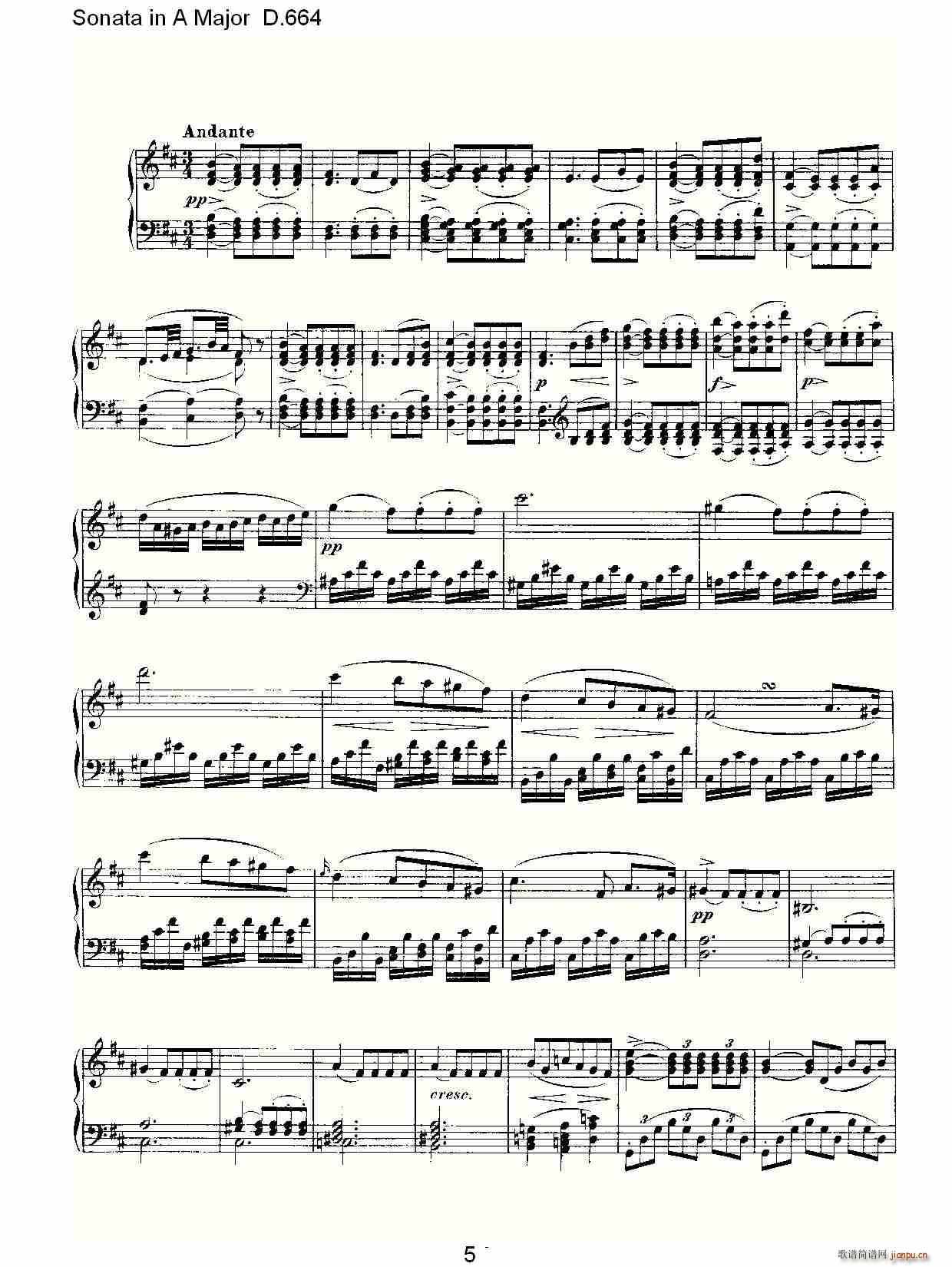 Sonata in A Major D.664(ʮ�ּ�����)5