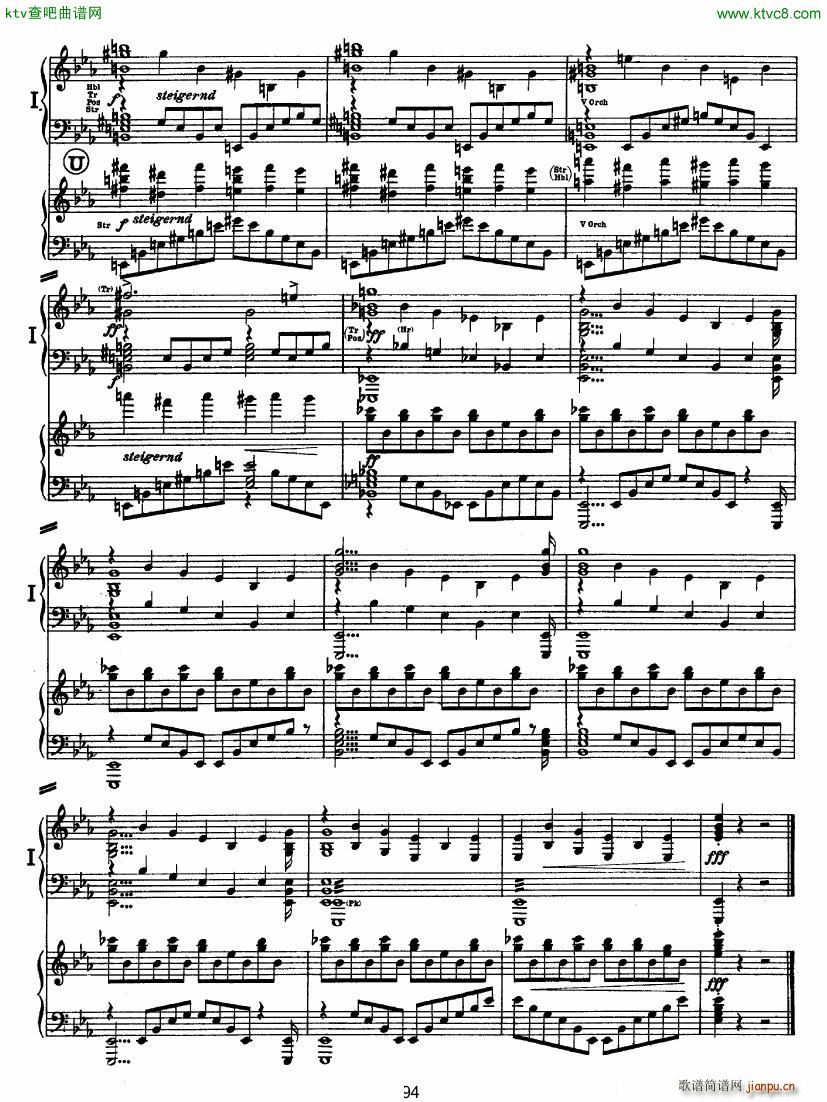 Bruckner Symphony No 4 4 hands arr ��(����V)43
