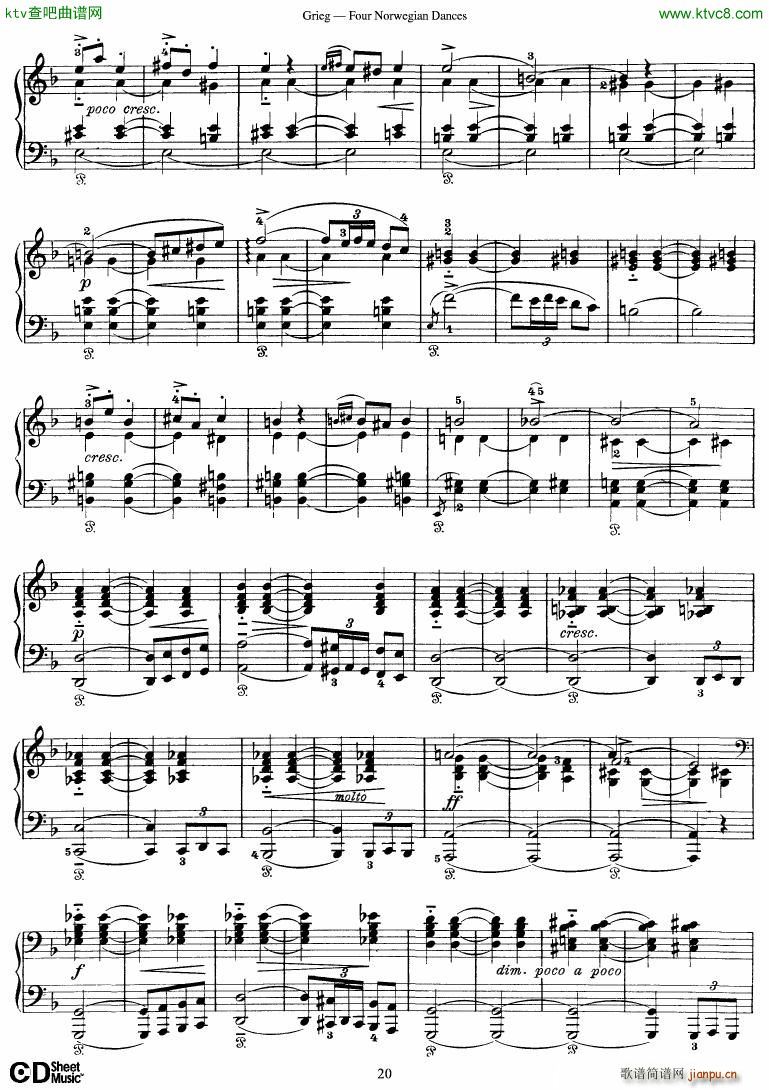 Grieg Four Norwegian Dances(����V)20
