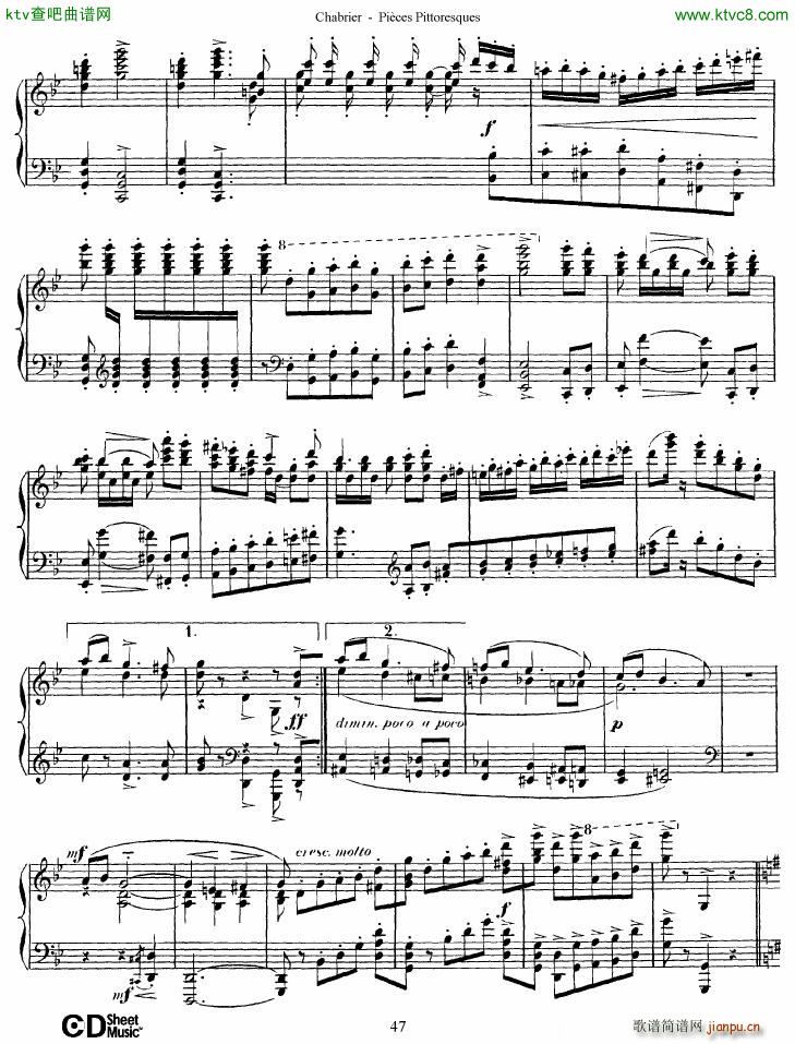 Chabrier Pi��ces Pittoresques 7 10(����V)18