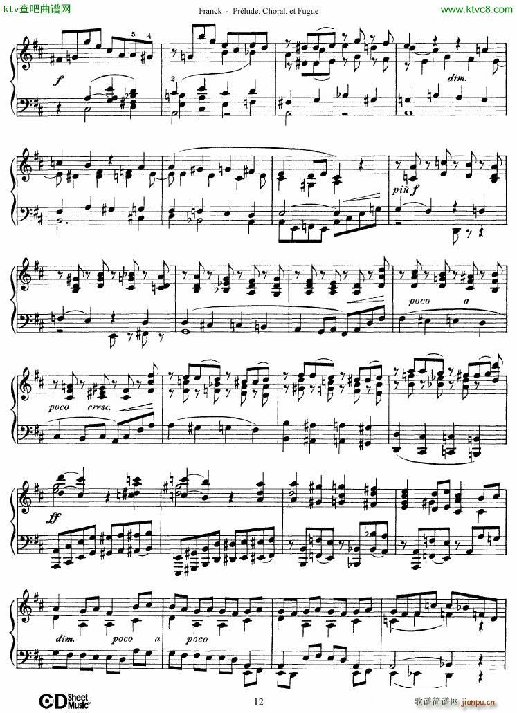Franck Pr��lude Choral et Fugue(����V)12
