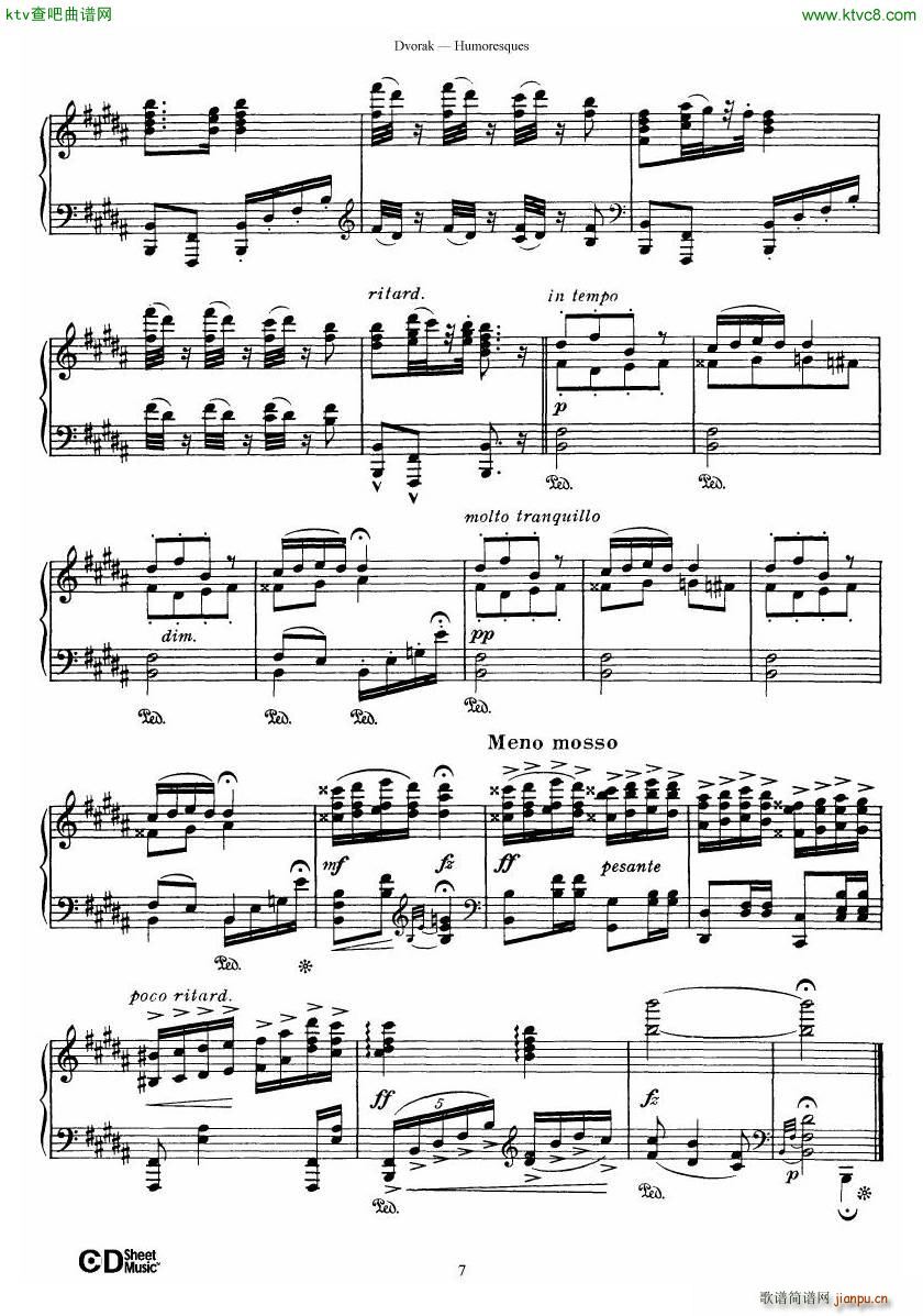 Dvor��k op 101 8 Humoresques(����V)7