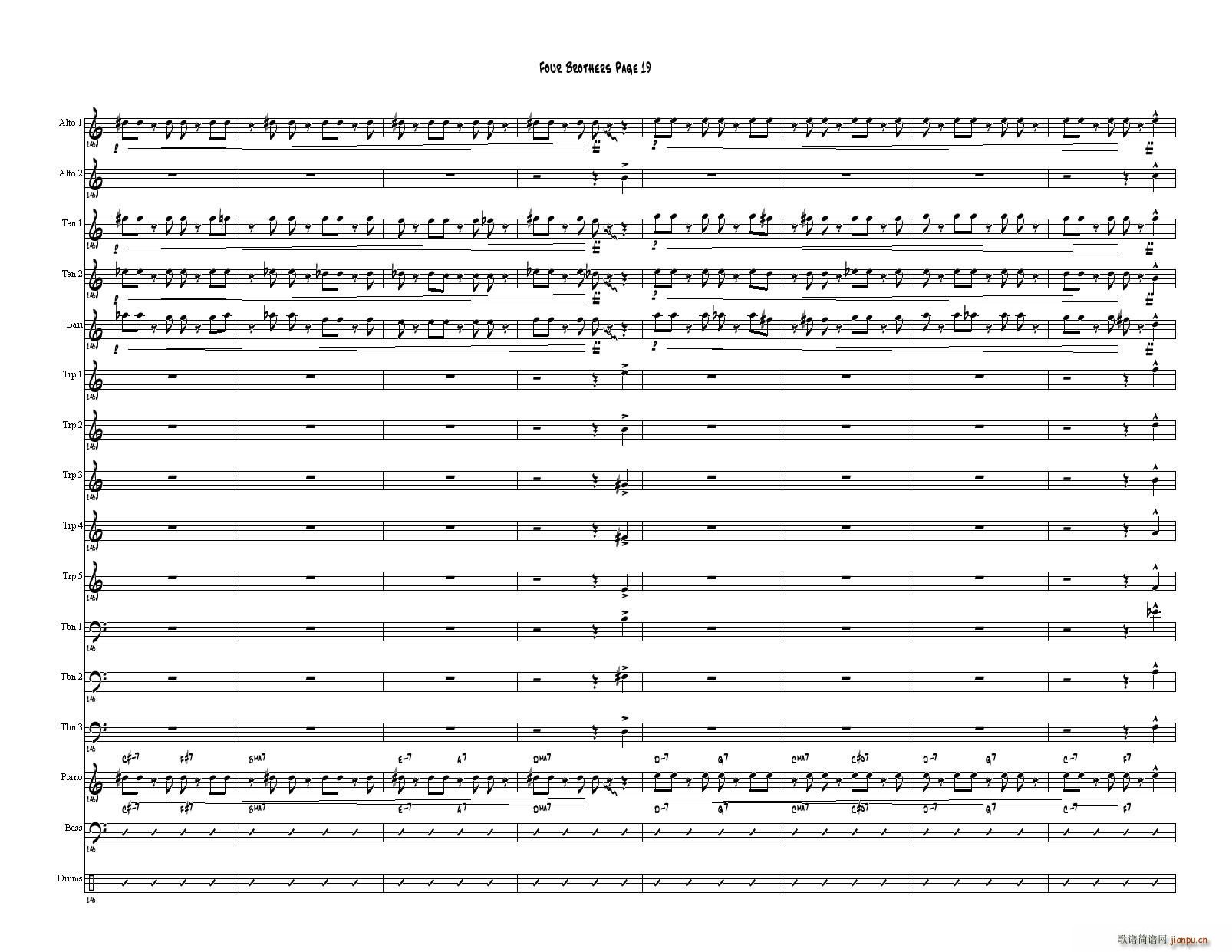 Four Brothers Big Band score(���V)19