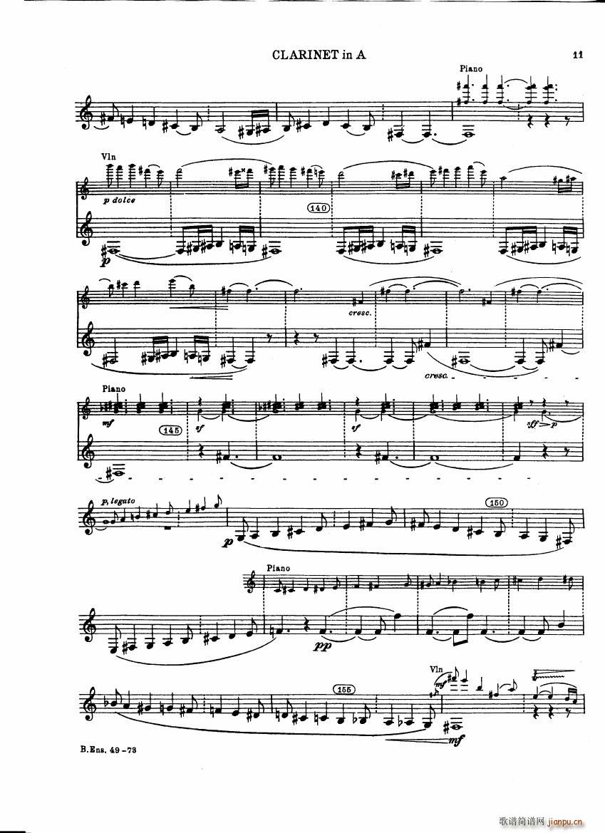 Bartok SZ 111 Contrasts clarinets A and Bb(����V)11