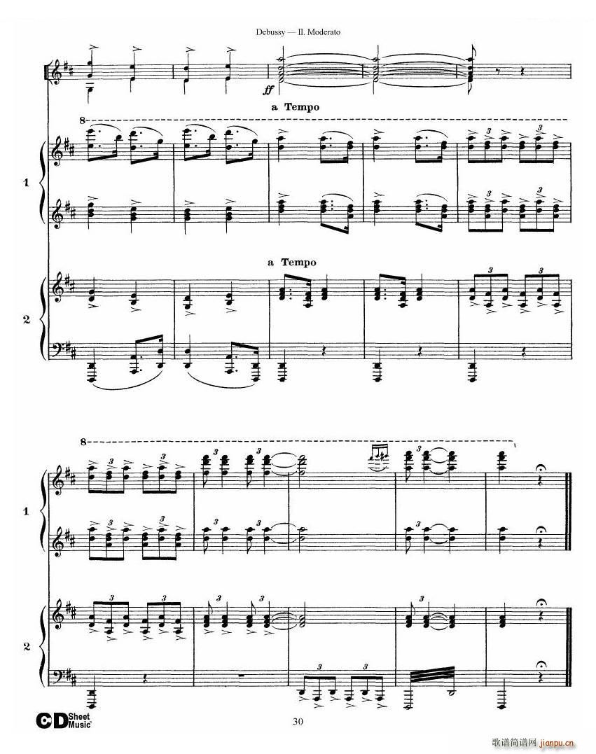 Debussy Printemps II Printemps II(ʮ�ּ�����)30