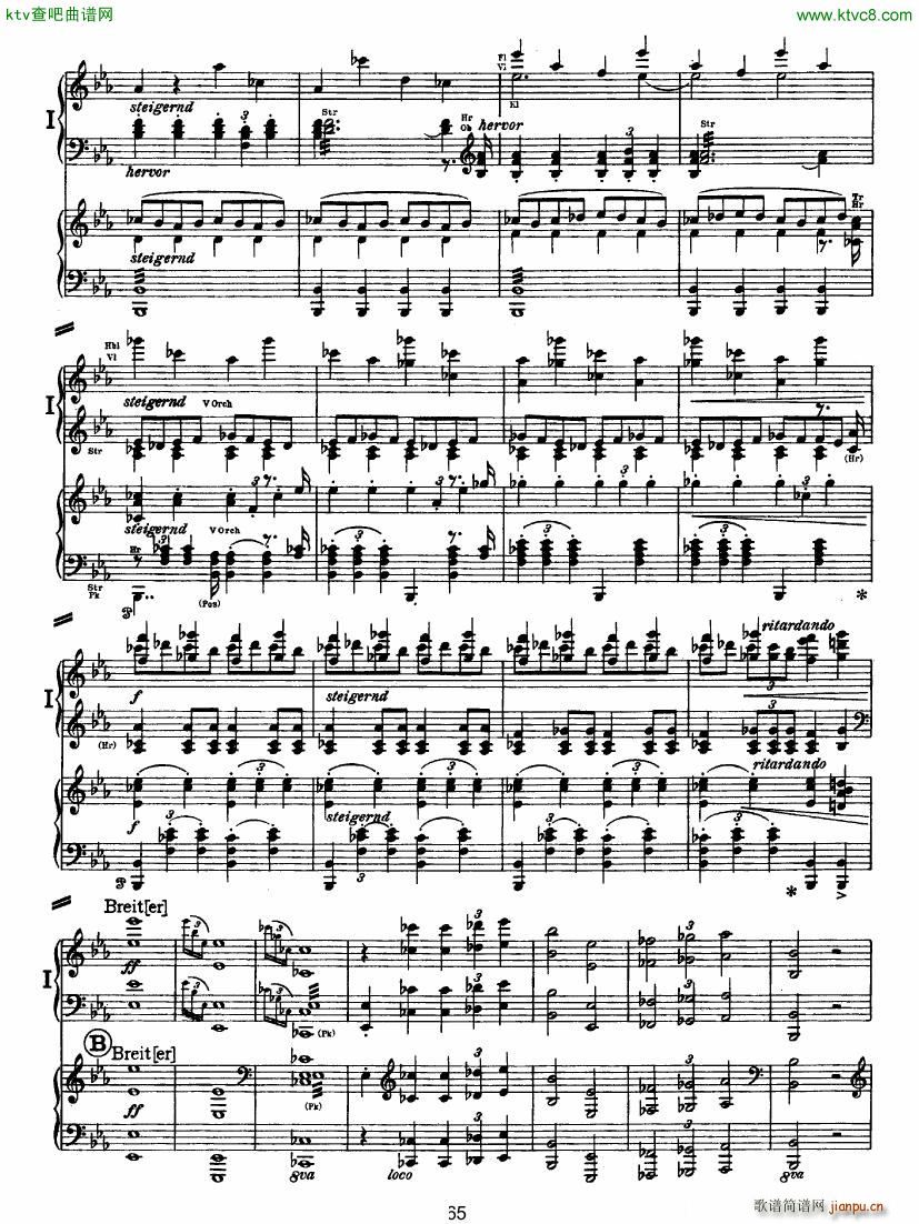 Bruckner Symphony No 4 4 hands arr ��(����V)14