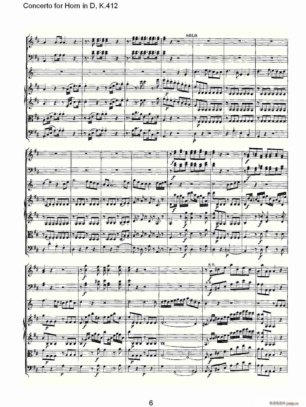 Concerto for Horn in D, K.412(ʮ�ּ�����)6