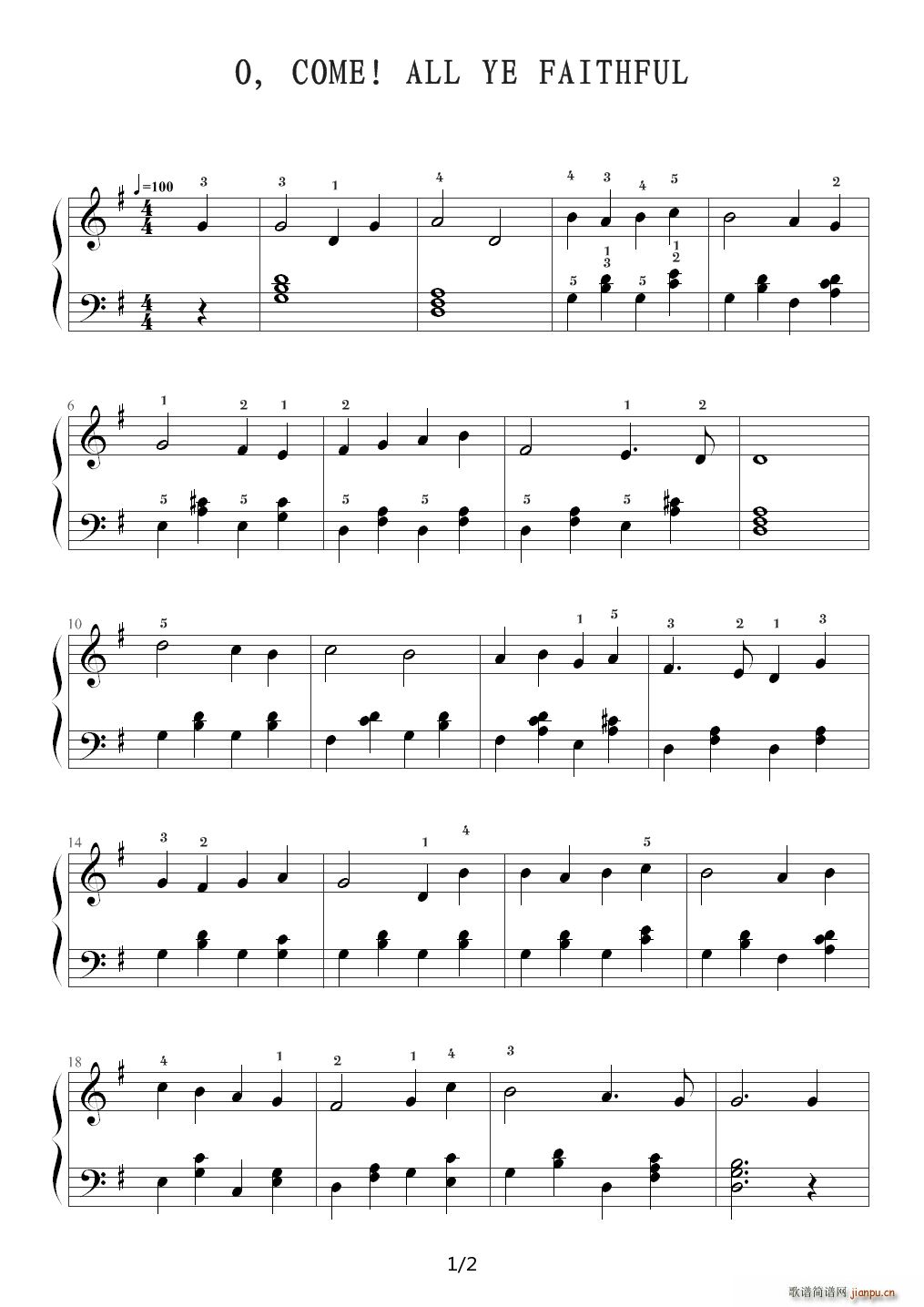 O COME ALL YE FAITHFUL(����V)1