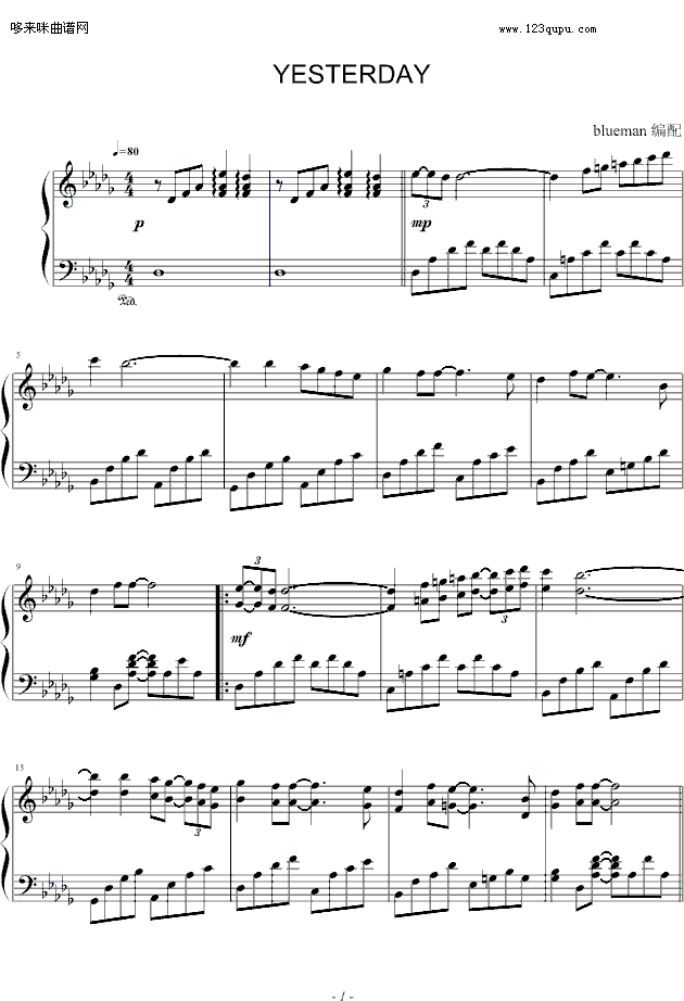 Yesterday-blueman��-Beattles(����V)1