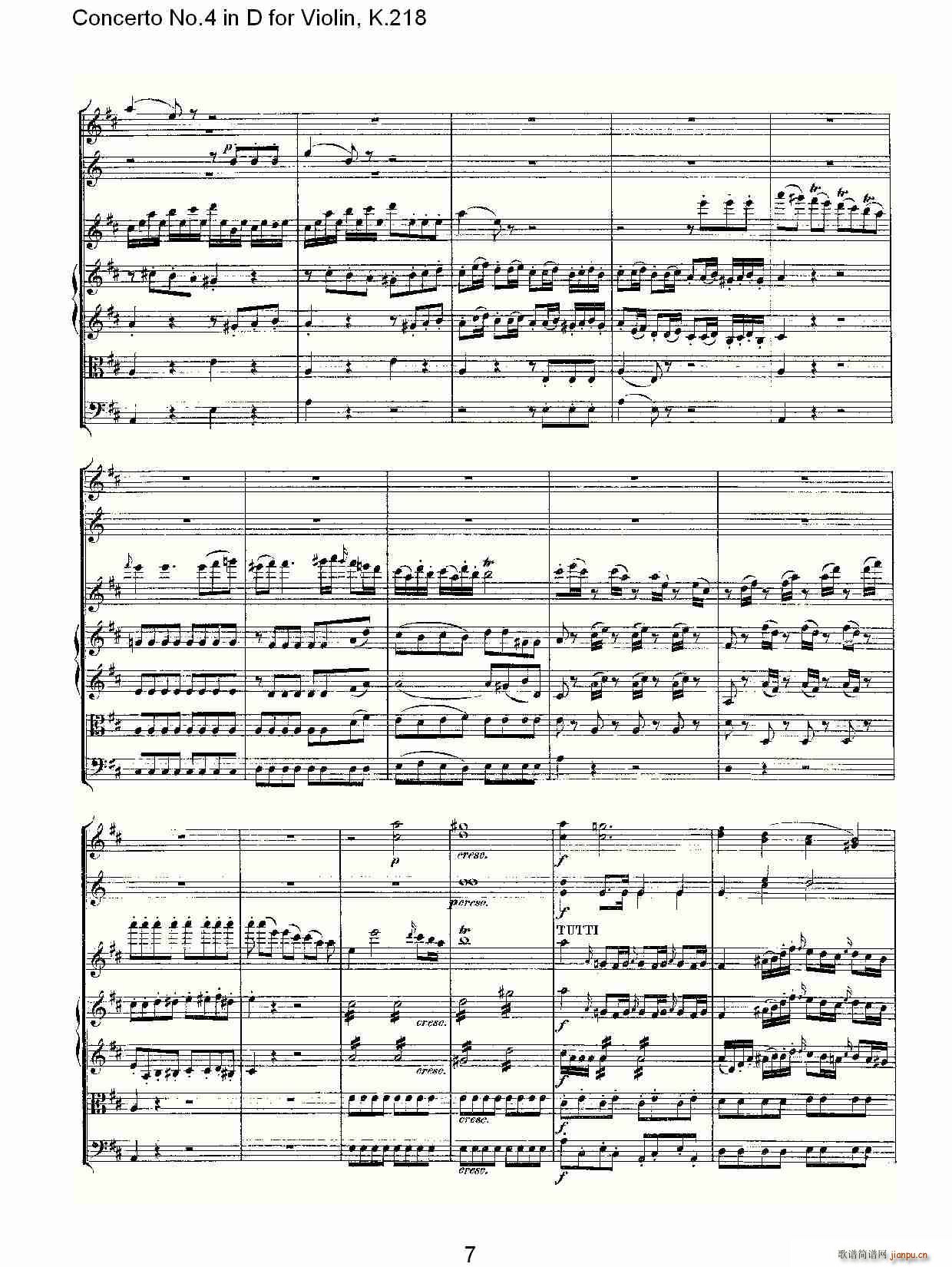 Concerto No.4 in D for Violin, K.218(С�����V)7