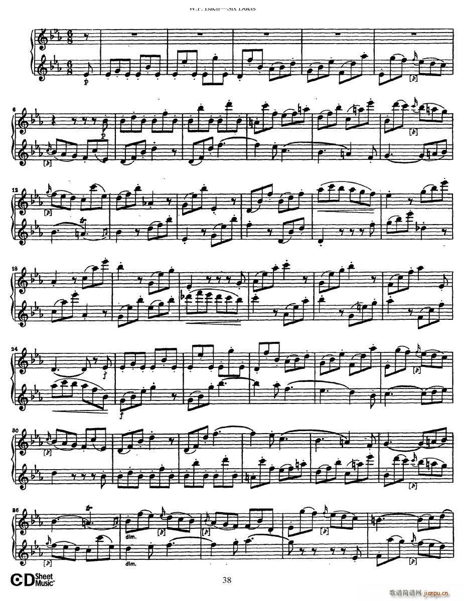 Six Duets 6�׶����� 5(���V)9