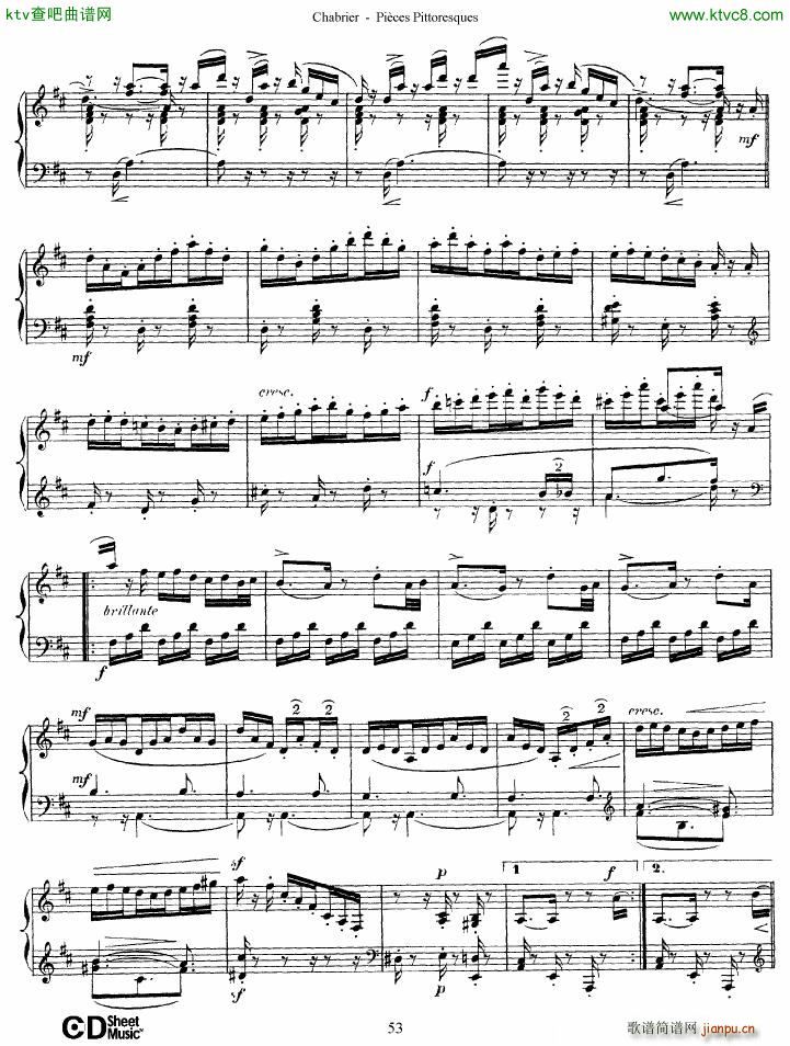 Chabrier Pi��ces Pittoresques 7 10(����V)24