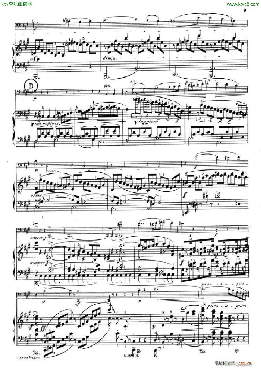 Hummel Sonata for cello and piano(����V)7
