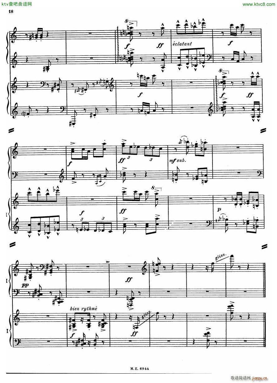 Auric Partita for two pianos(����V)18