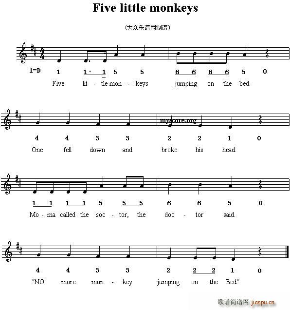 Five little monkeys(ʮ�ּ�����)1
