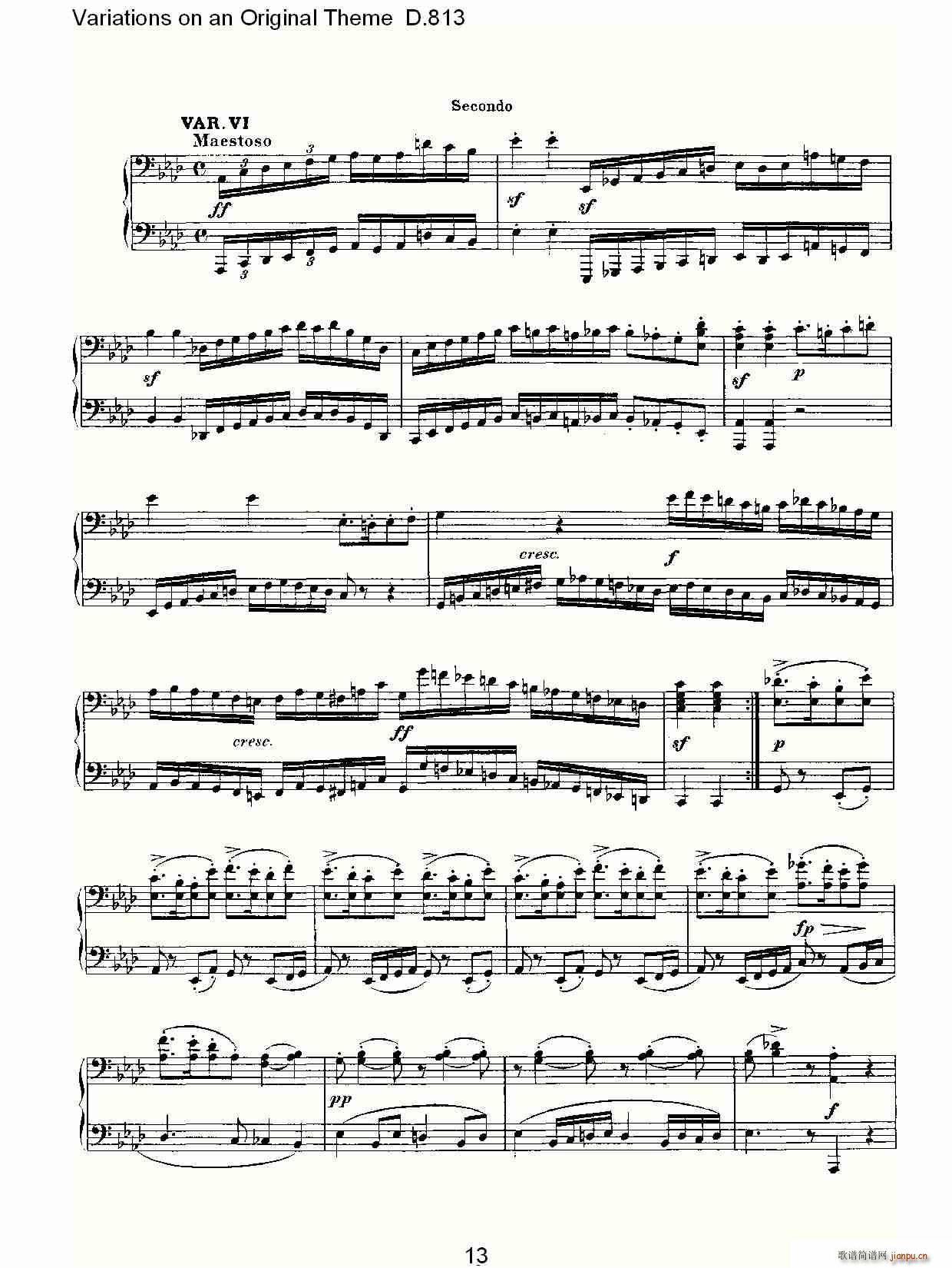 Variations on an Original Theme D.813(ʮ�ּ�����)13