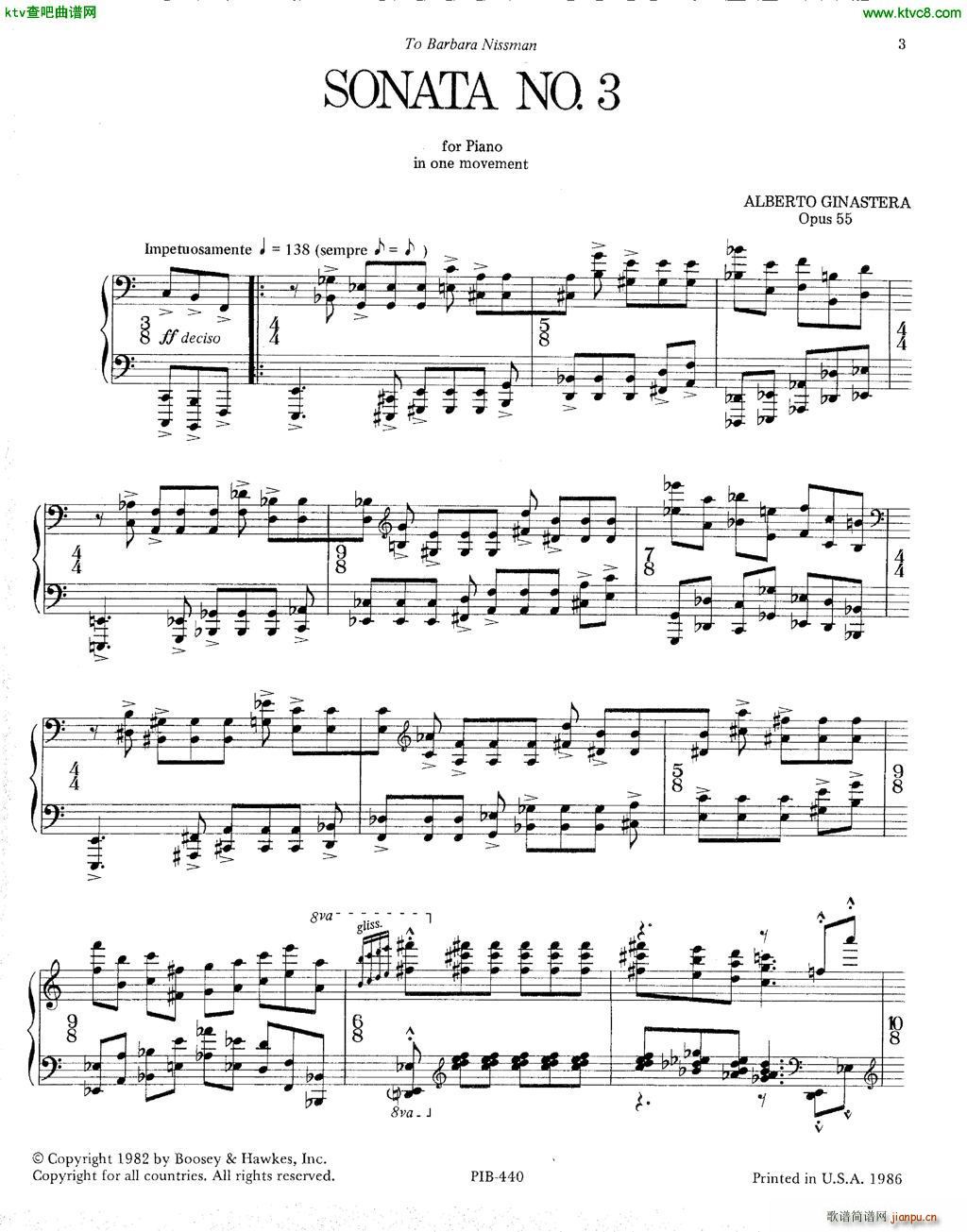 Ginastera Sonata No 3(����V)1