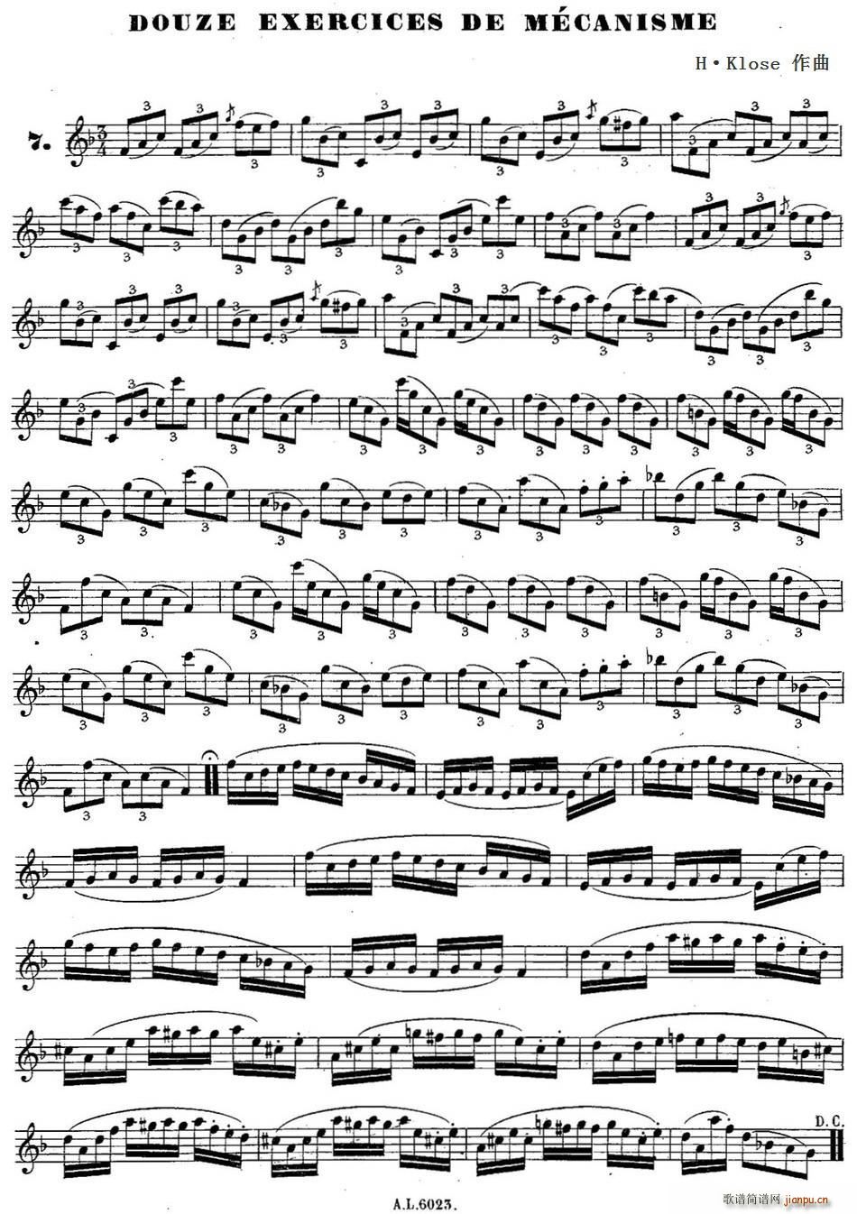H Klose������ douze exercices de mecanisme 7(ʮ�ּ�����)1