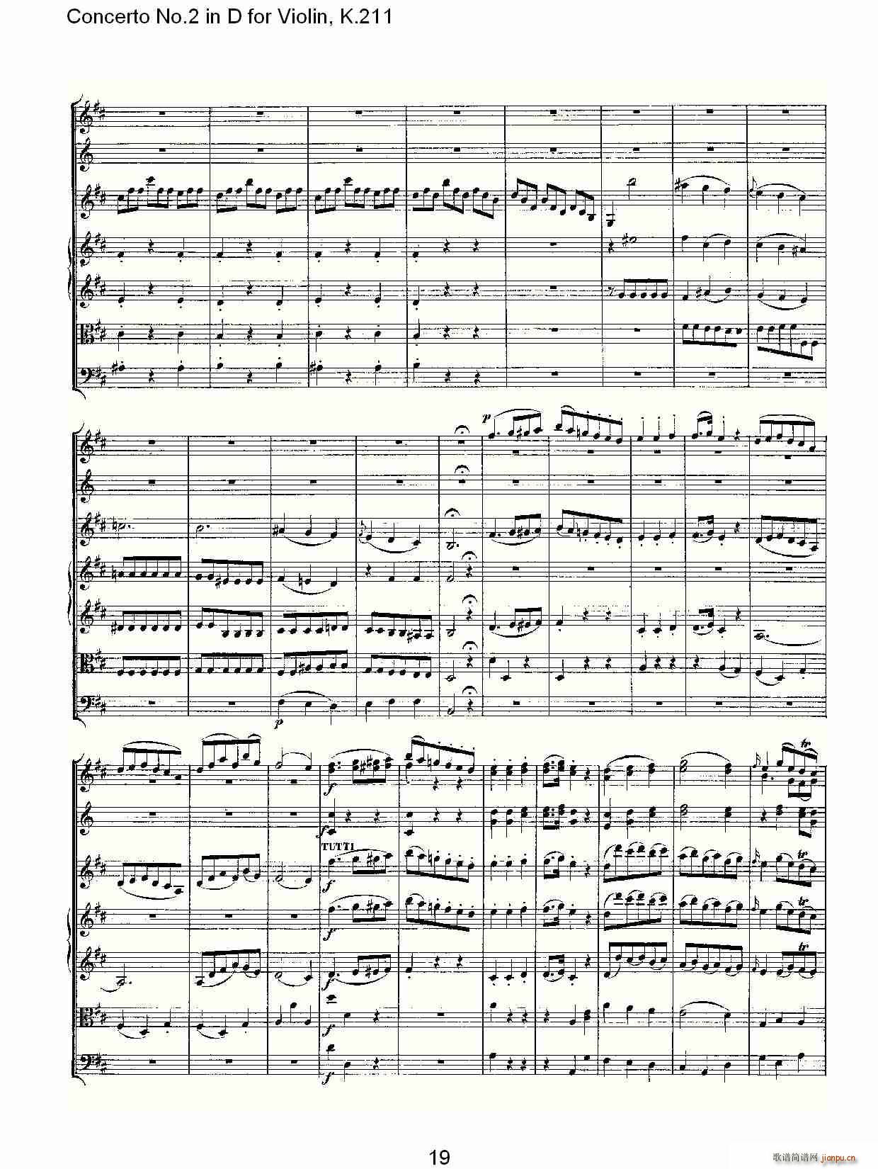 Concerto No.2 in D for Violin, K.211(С�����V)19