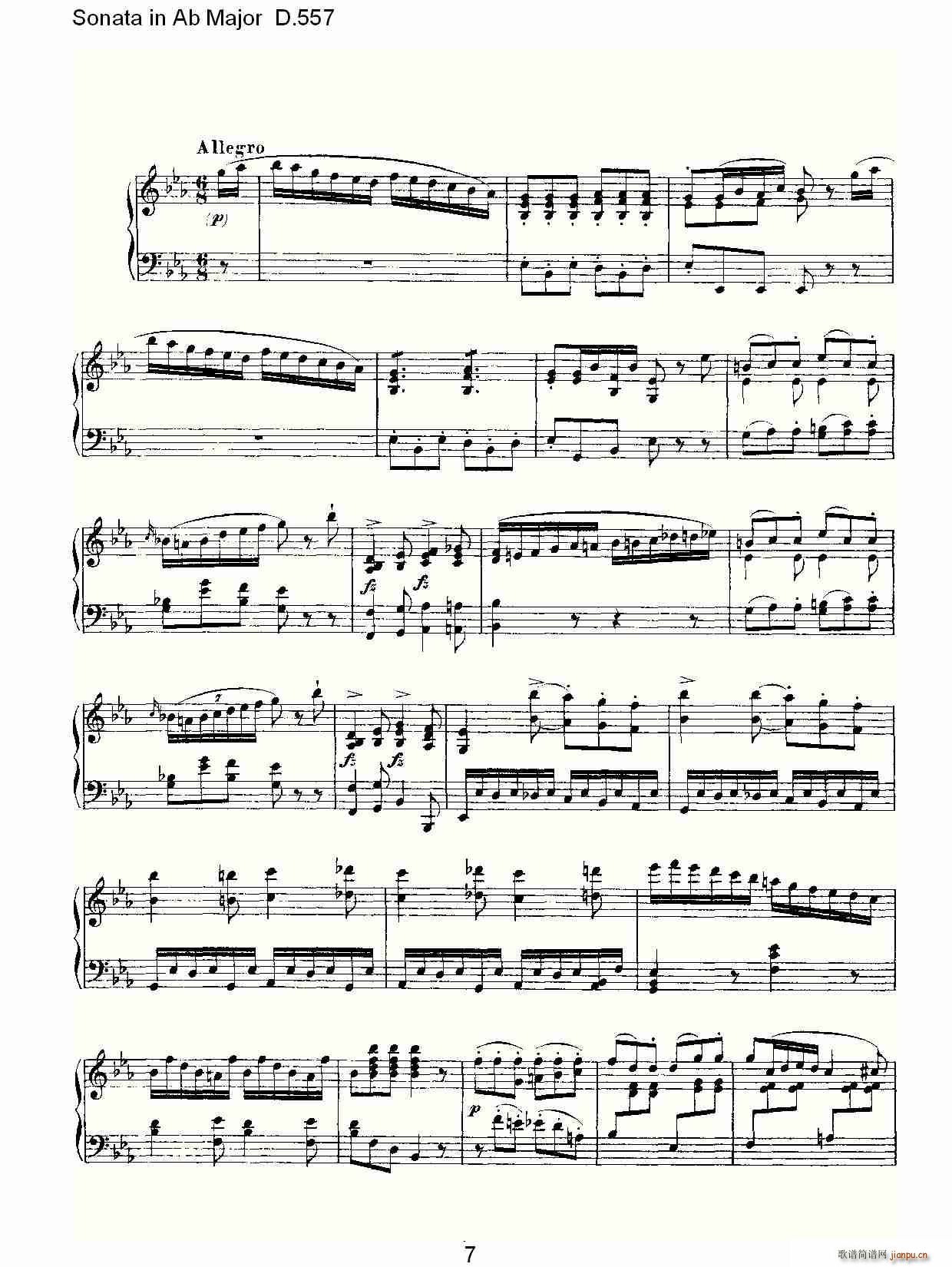 Sonata in Ab Major D.557(ʮ�ּ�����)7