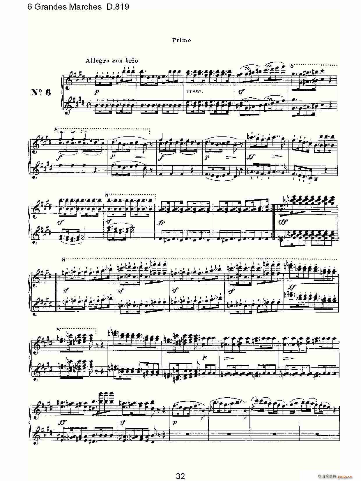 6 Grandes Marches D.819(ʮ�ּ�����)32