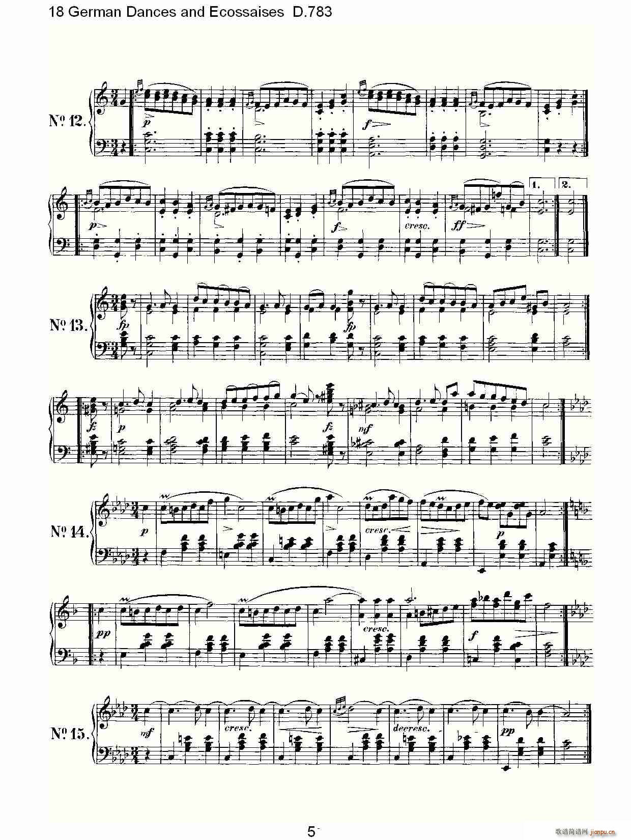 18 German Dances and Ecossaises D.783(ʮ�ּ�����)5