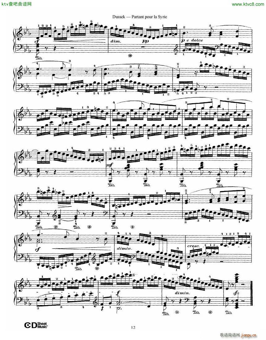 Dussek Partant Pour La Syrie(����V)12