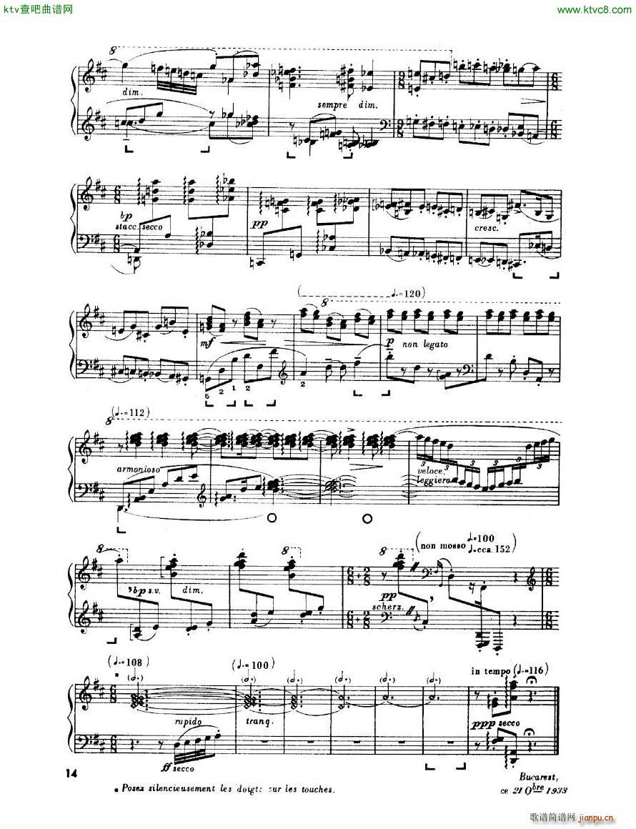 Enescu op 24 No 3 Piano sonata No 3(����V)14