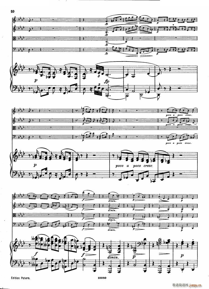Brahms op 34 Piano Quintet f minor score һ(����V)9