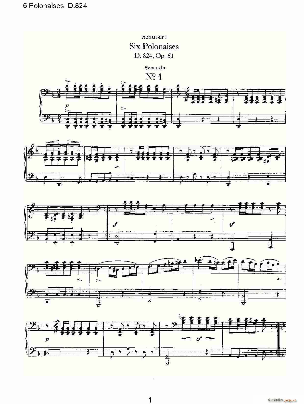 6 Polonaises D.824(ʮ�ּ�����)1