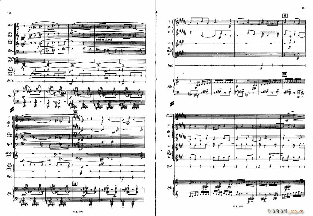 Bartok SZ 83 Piano Concerto No1 Full Score ��(����V)19
