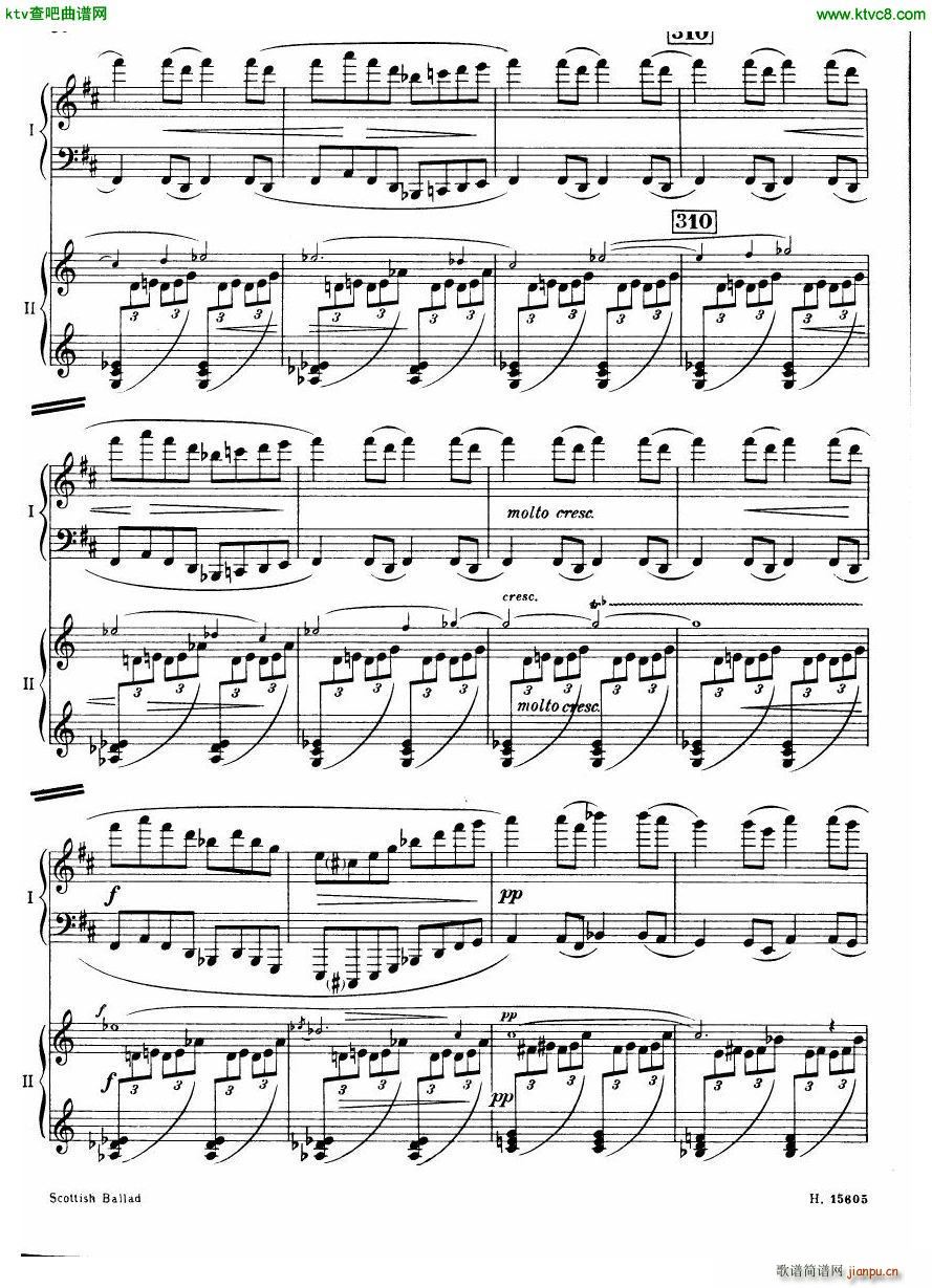 Britten Scottish Ballad op 26 arr for 2 pianos(����V)20