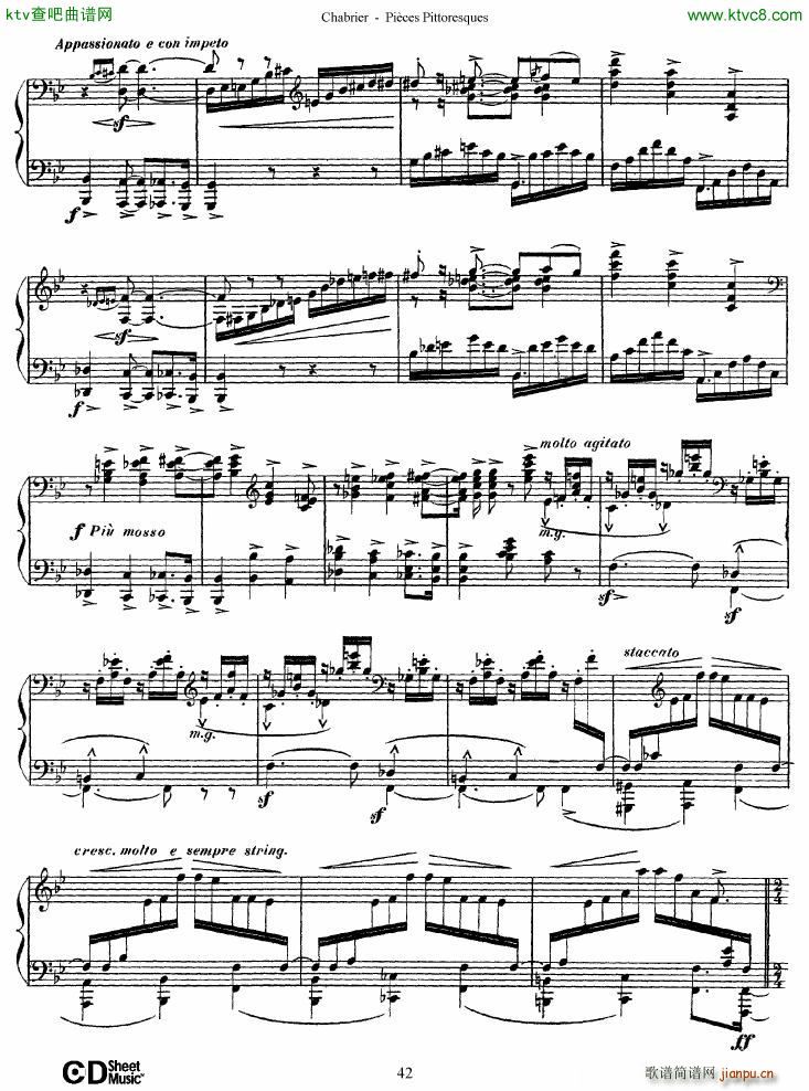 Chabrier Pi��ces Pittoresques 7 10(����V)13