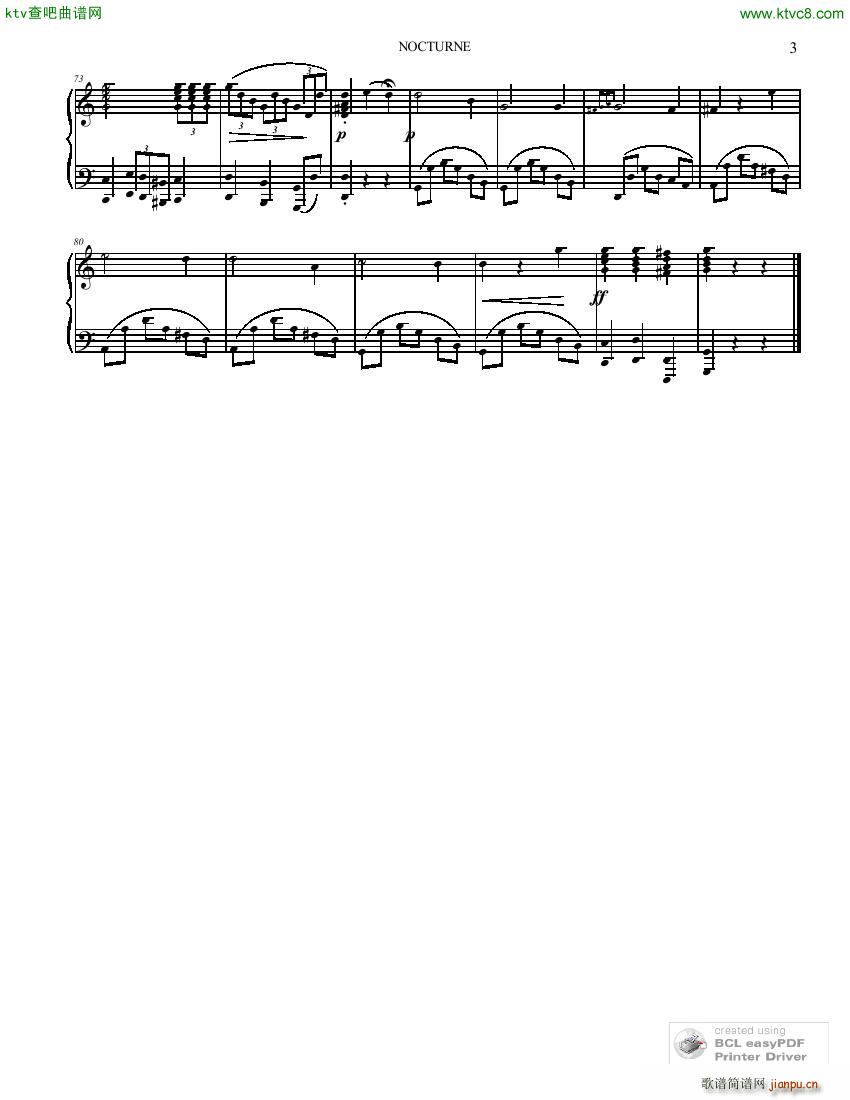 Canzano Nico Nocturne No 5 in A minor(����V)5