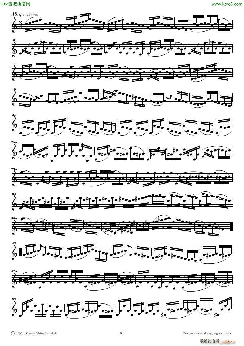 Bach JS BWV 1005 Sonata for Solo Violin in C(����V)8